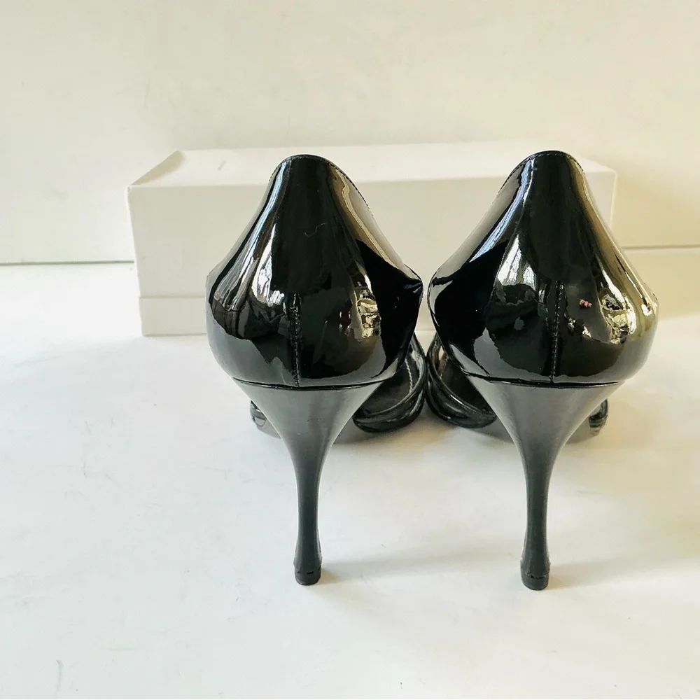 Dolce & Gabbana black patent heels 38